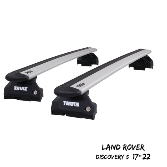 Thule WingBar Evo Silver Roof Bars to fit Land Rover Discovery 5 17-22 Rails