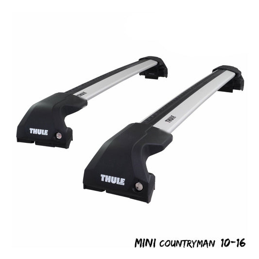 Thule WingBar Edge Silver Aluminium Roof Bars to fit Mini Countryman 10-16 Rails