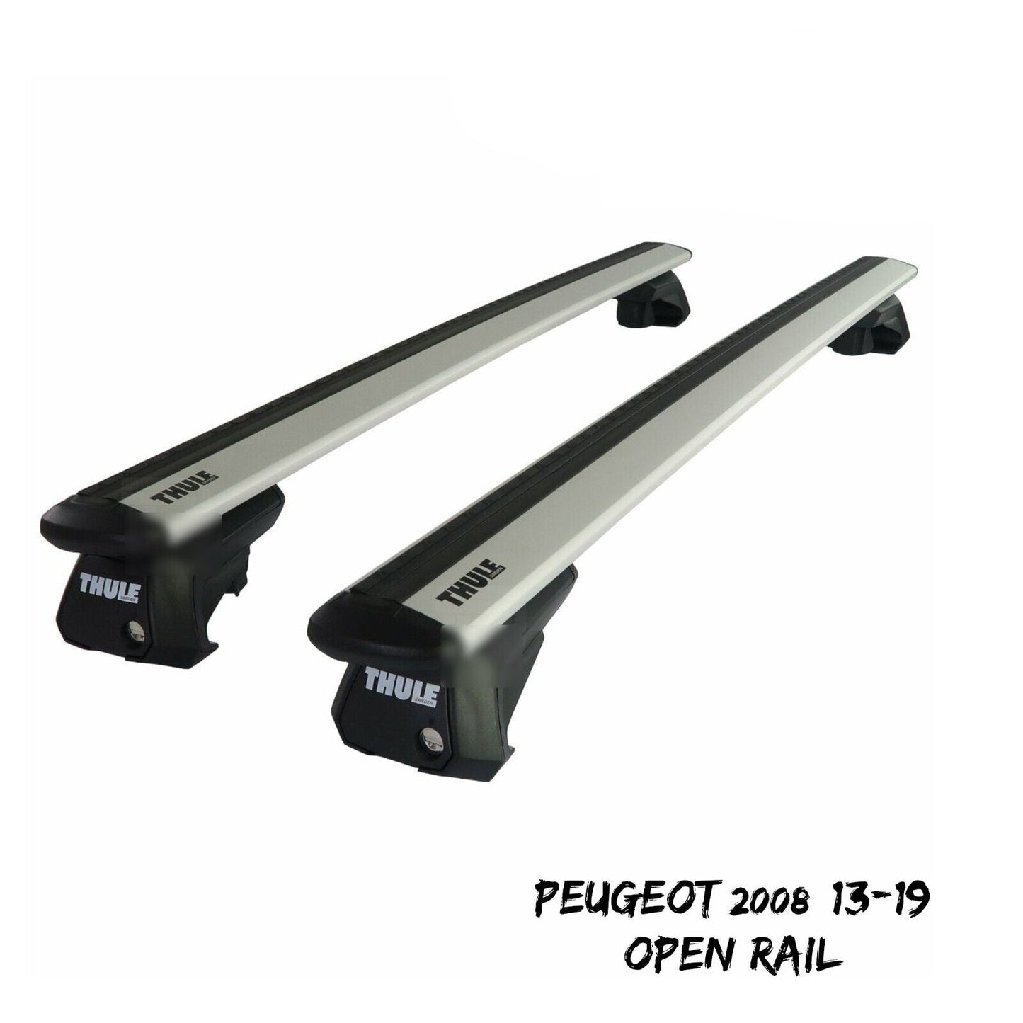 Thule Alu WingBar Evo Silver Roof Bar Set to fit Subaru Forester 08-13 Open Rail