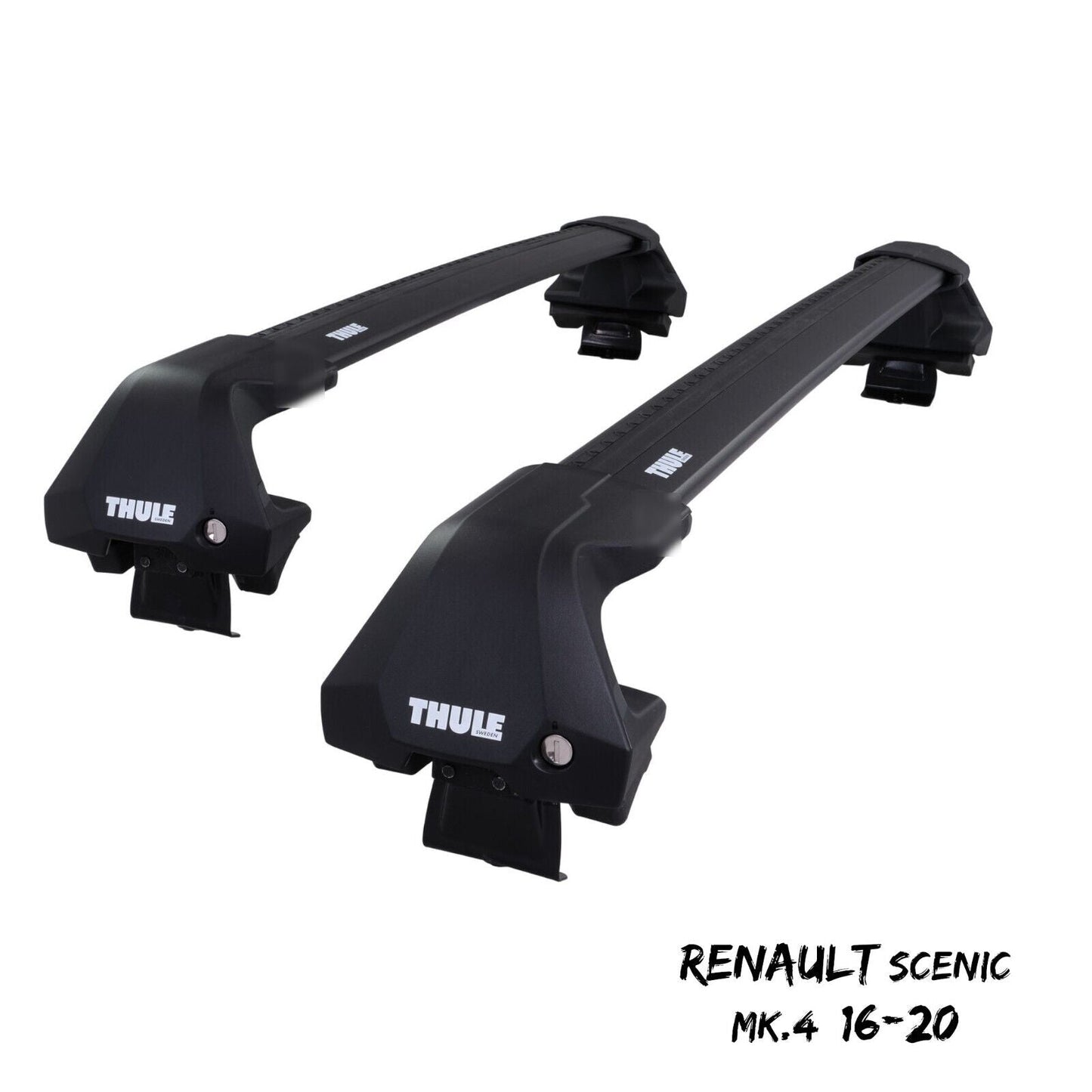 Thule WingBar Edge Black Aluminium Roof Bars Set for Renault Scenic Mk.4 16-20