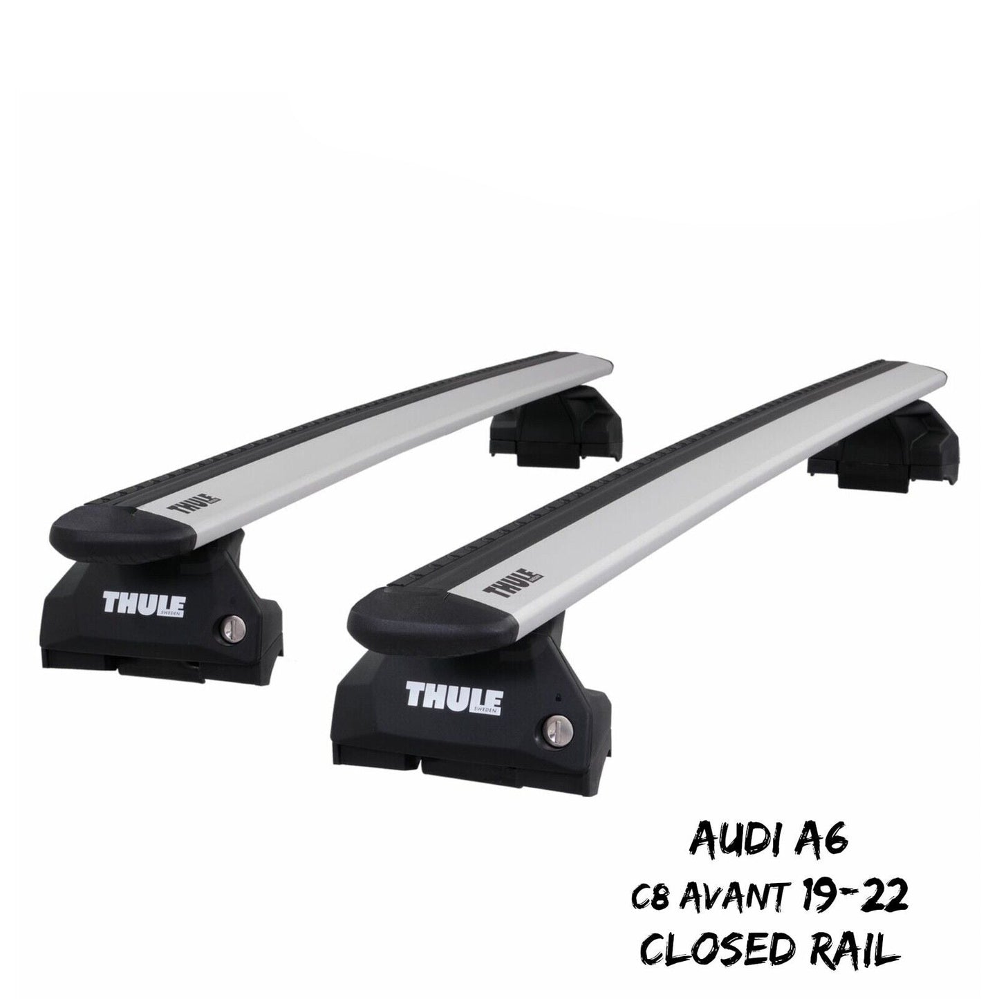 Thule Aluminium WingBar Evo Silver Roof Bars Set to fit Audi A6 C8 Avant 19-22