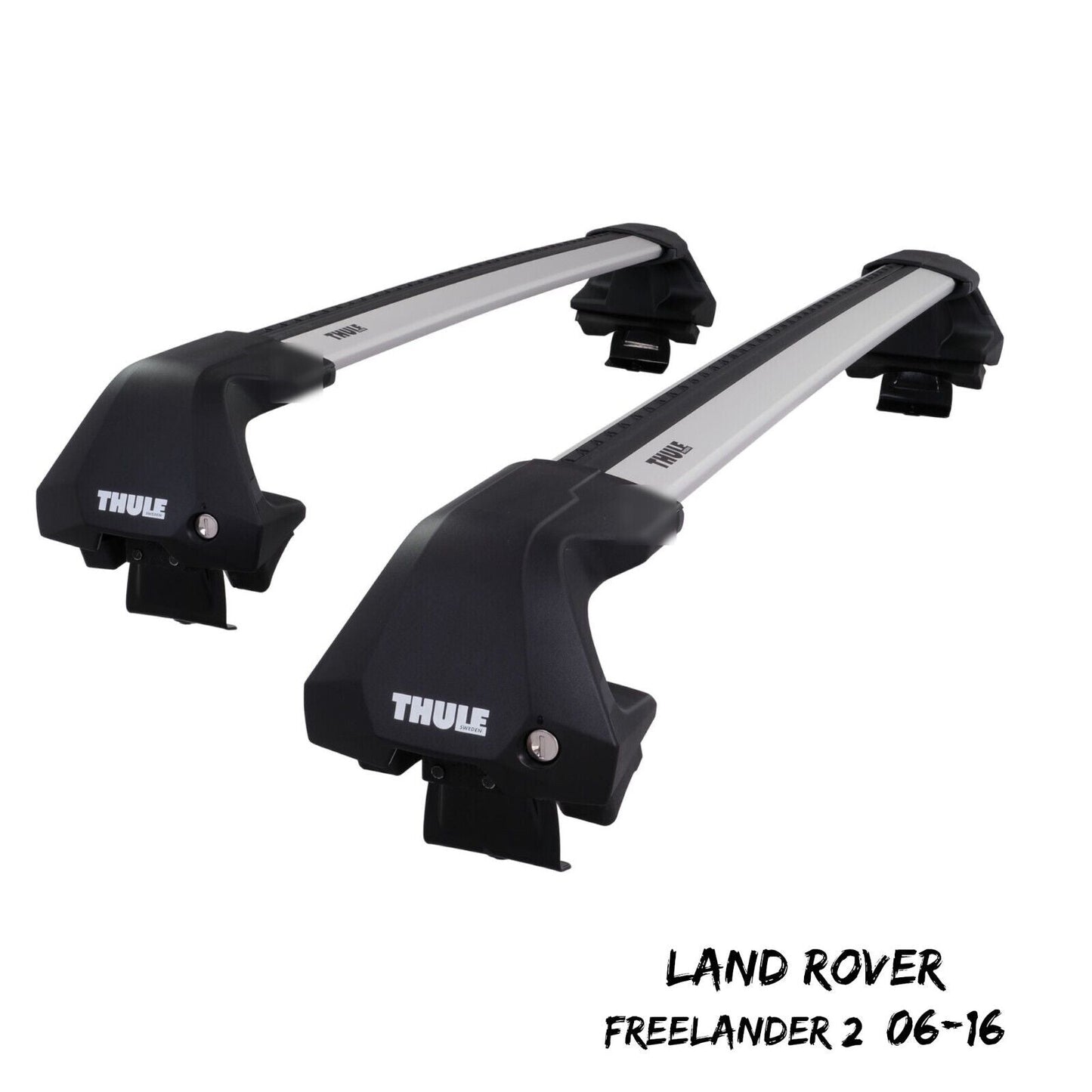 Thule WingBar Edge Silver Aluminium Roof Bars for Land Rover Freelander 2 06-16