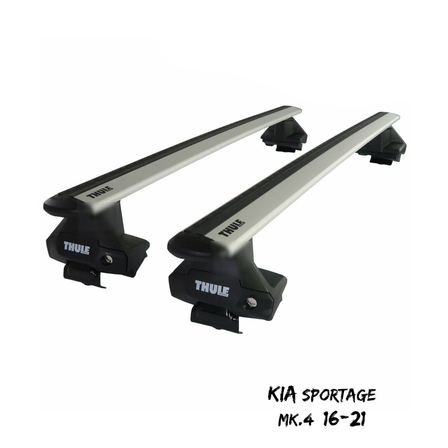 Thule Aluminium WingBar Evo Silver Roof Bars Set to fit Kia Sportage Mk.4 16-21