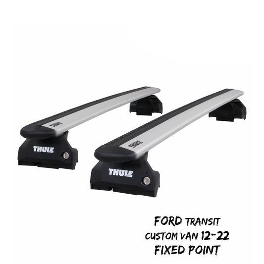 Thule WingBar Evo Silver Roof Bar Set for Ford Transit Custom Van 12-22 Fixpoint