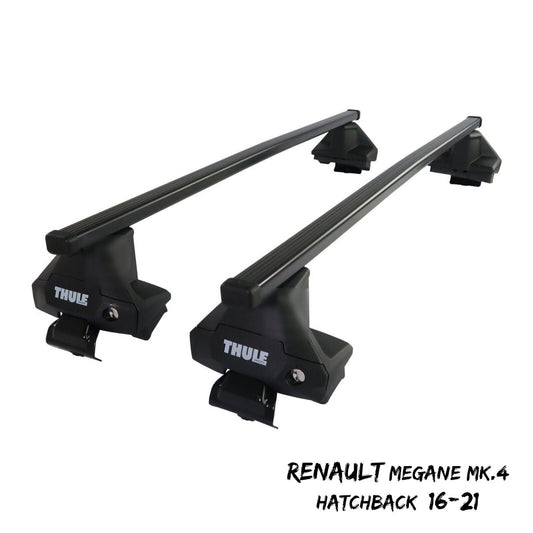 Thule Steel SquareBar Evo Roof Bars Set fit Renault Megane Mk.4 Hatchback 16-21