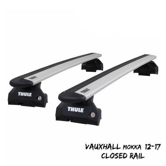 Thule Alu WingBar Evo Silver Roof Bars to fit Vauxhall Mokka 12-17 Closed Rail