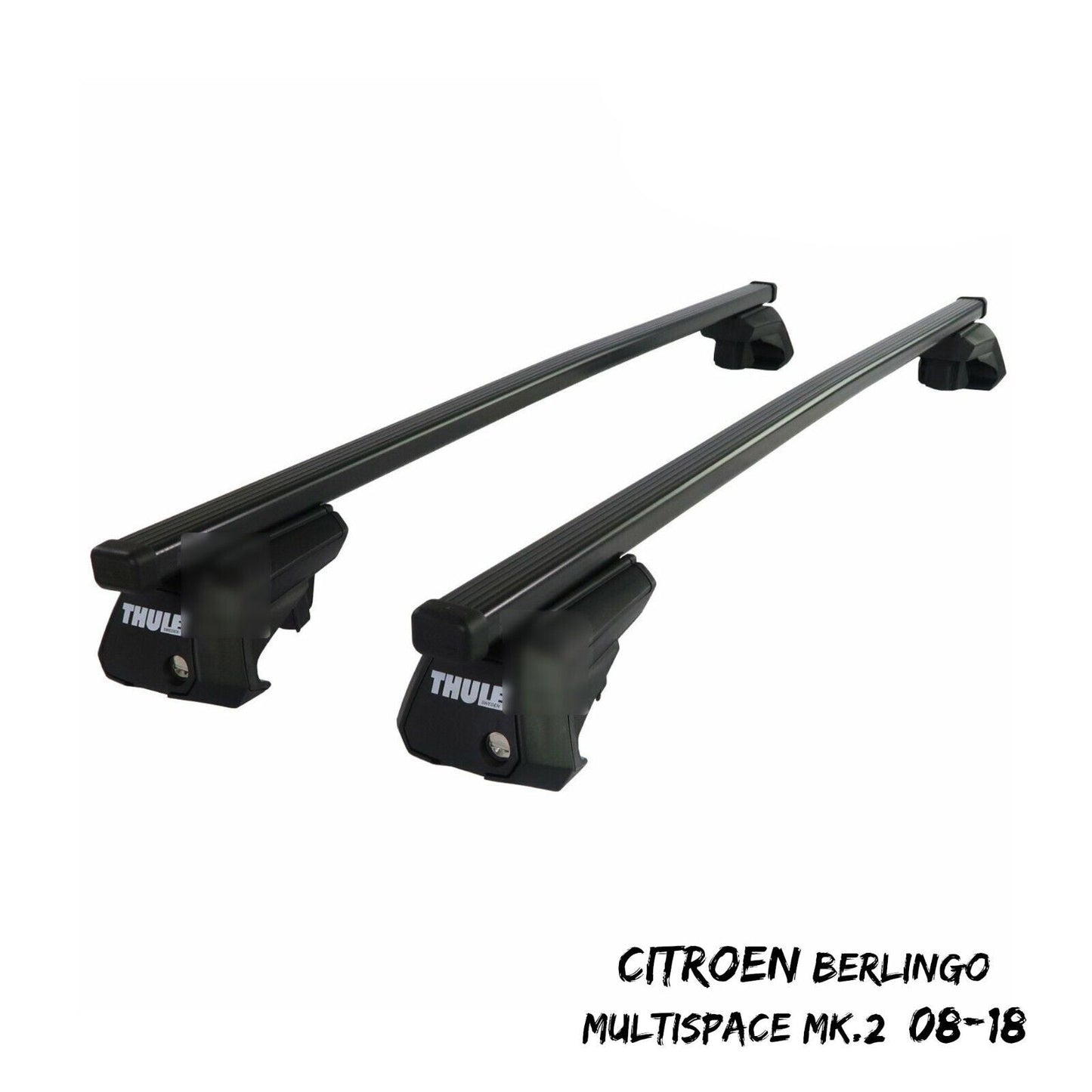 Thule Steel SquareBar Evo Roof Bars Citroen Berlingo Multispace Mk.2 08-18 Rails