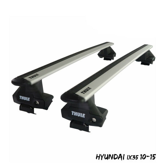 Thule Aluminium WingBar Evo Silver Roof Bars Set to fit Hyundai ix35 10-15 Aero