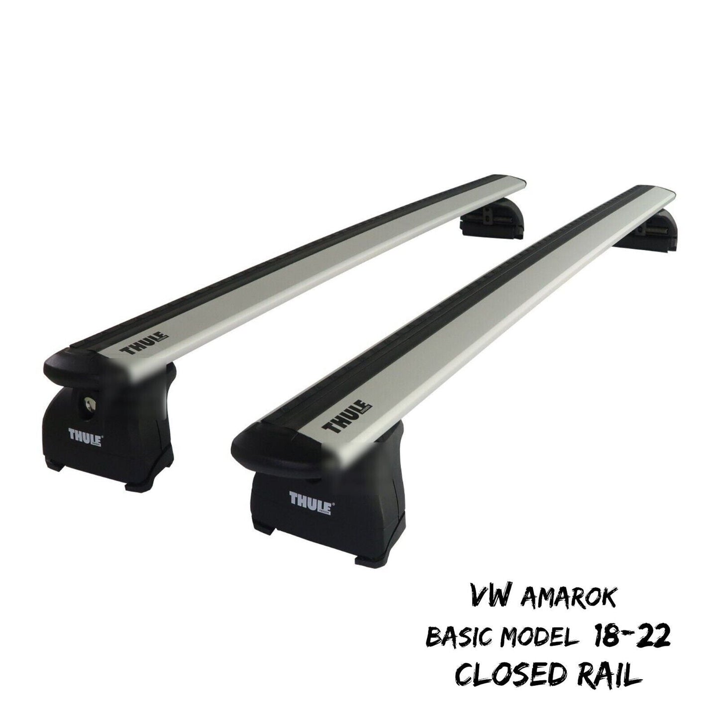 Thule WingBar Evo Silver Roof Bars fit VW Amarok (Basic Model) 11-20