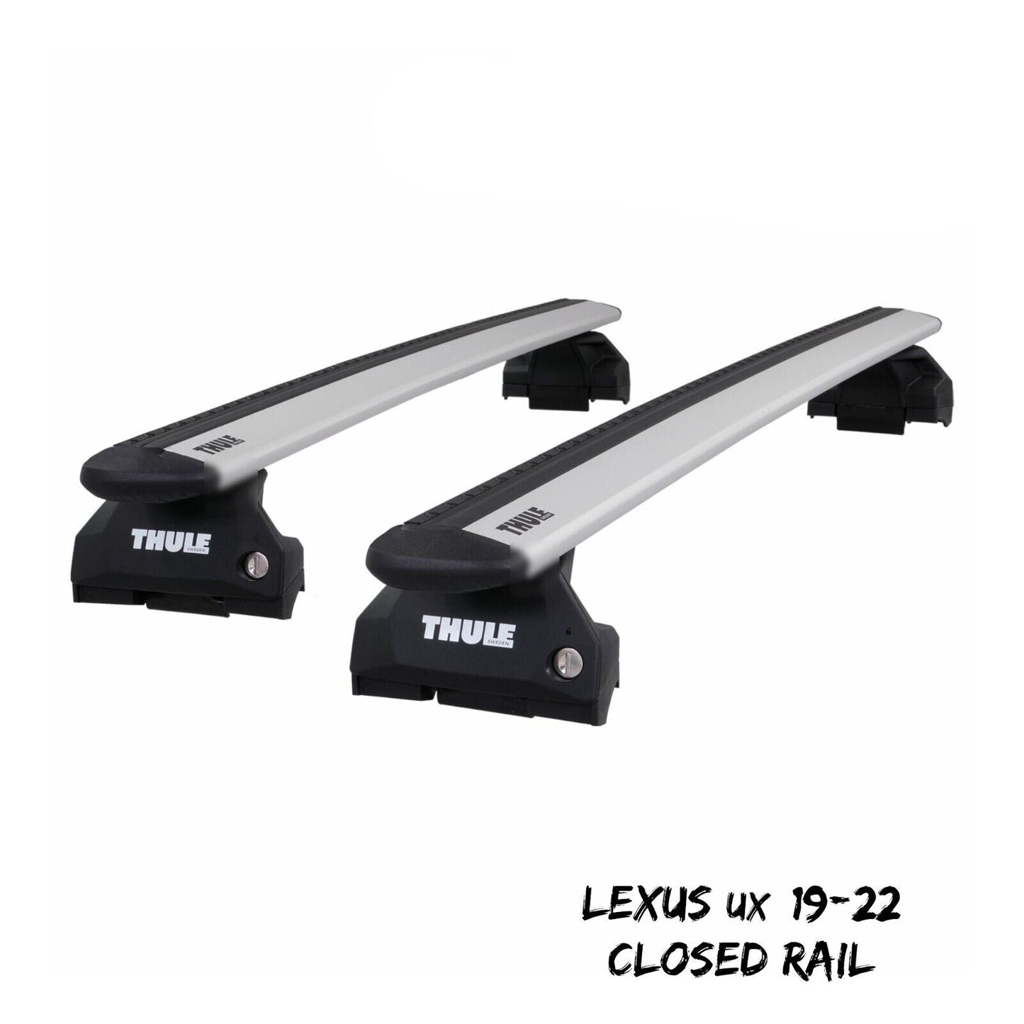 Thule Aluminium WingBar Evo Silver Roof Bars to fit Lexus UX 19-22 Closed Rail