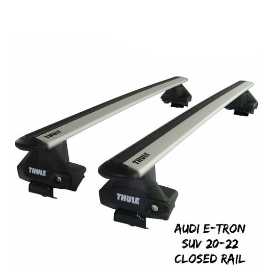 Thule Aluminium WingBar Evo Silver Roof Bars Set to fit Audi e-tron SUV 20-22