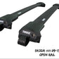 WingBar Edge (black) Roof Bar Set to fit Skoda YETI (2009-17) w/ Raised (Open) Roof Rails