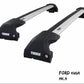 WingBar Edge (silver) Aluminium Roof Bar Set for Ford Kuga Mk.3 2020-26 with Flush Rails