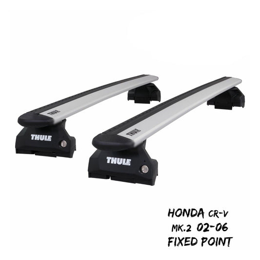 Thule Alu WingBar Evo Silver Roof Bars to fit Honda CR-V Mk.2 02-06 Fixed Point