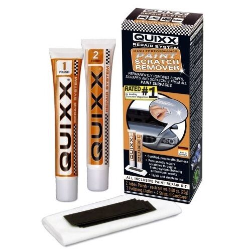 Quixx Paint Scratch Remover [QPSR] Removal Scuffs Scratches 2 Part Kit