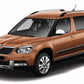 WingBar Edge (black) Roof Bar Set to fit Skoda YETI (2009-17) w/ Raised (Open) Roof Rails