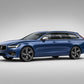WingBar Edge Silver / Black Roof Bar Set for Volvo V90 Cross Country 2017-26 with Flush Roof Railings