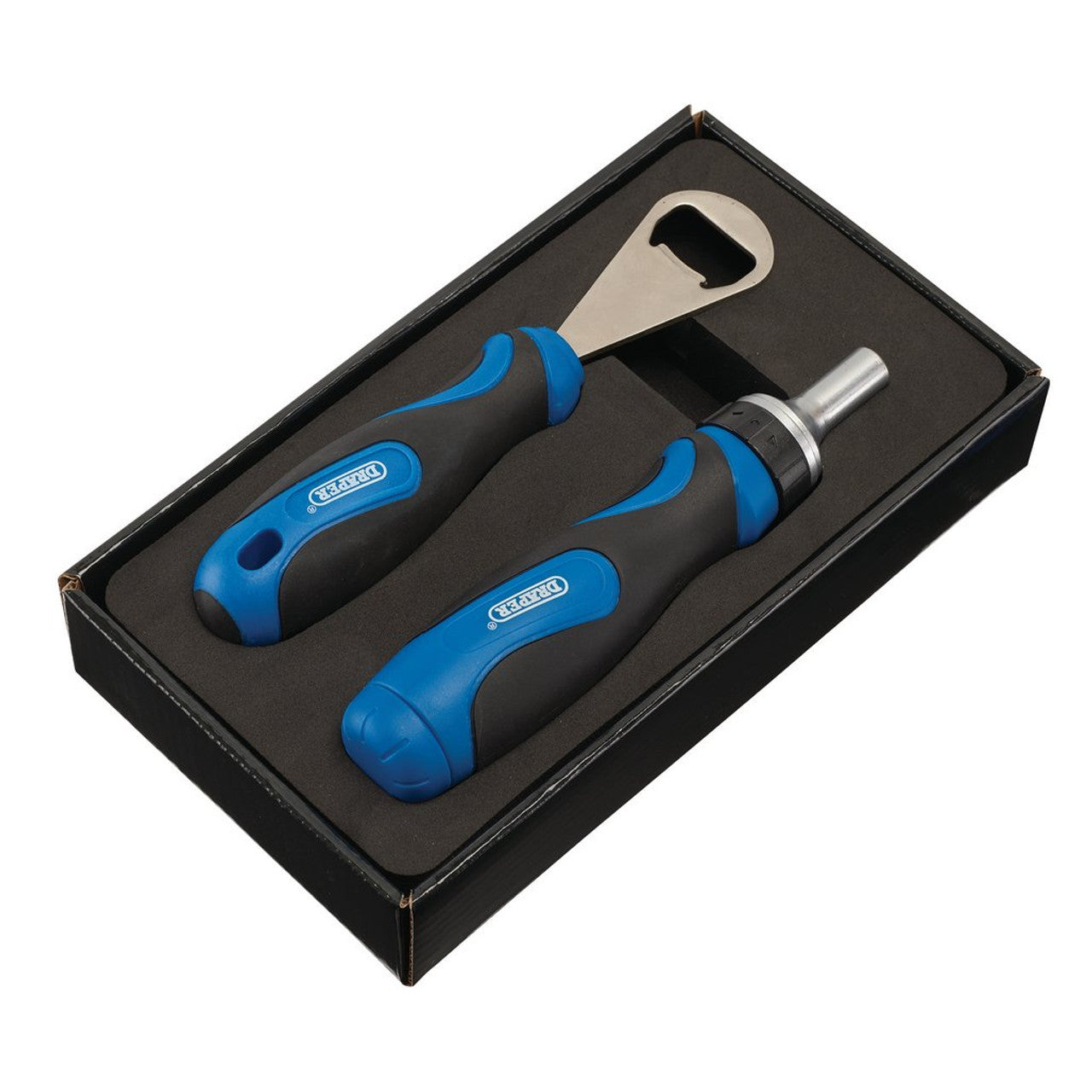 NEW Draper 04774 Ratchet Screwdriver & Bottle Opener Set in Christmas Gift Box