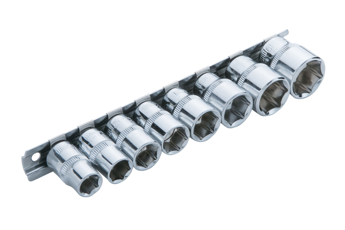 8 PCE 3/8" METRIC SOCKET SET (10-19MM)