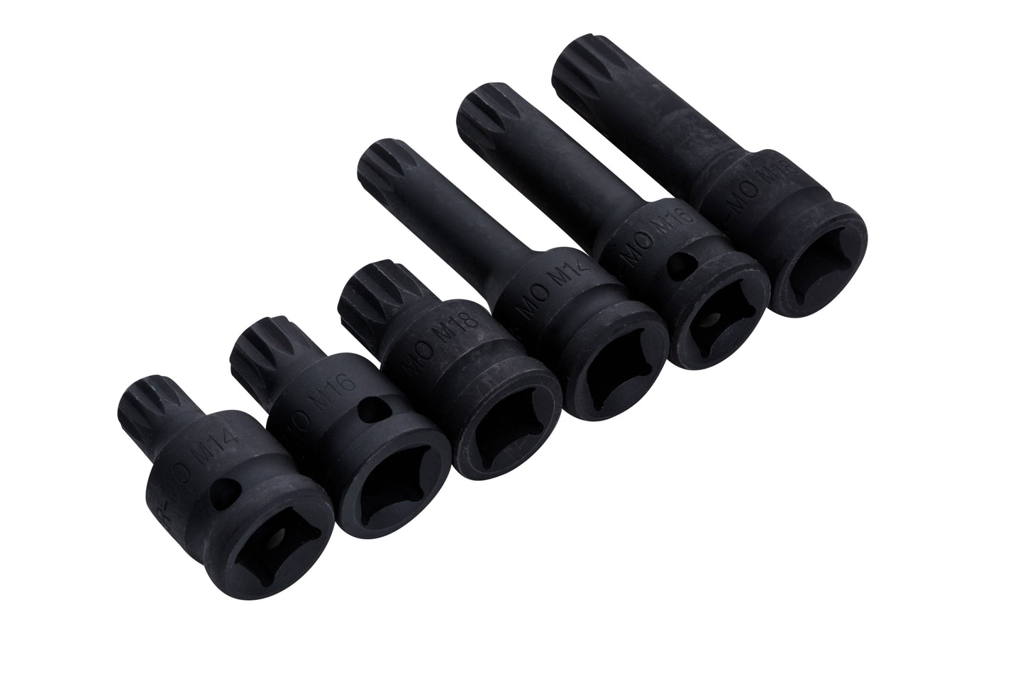 6 PCE 1/2" SPLINE SOCKETS (M14-M18)