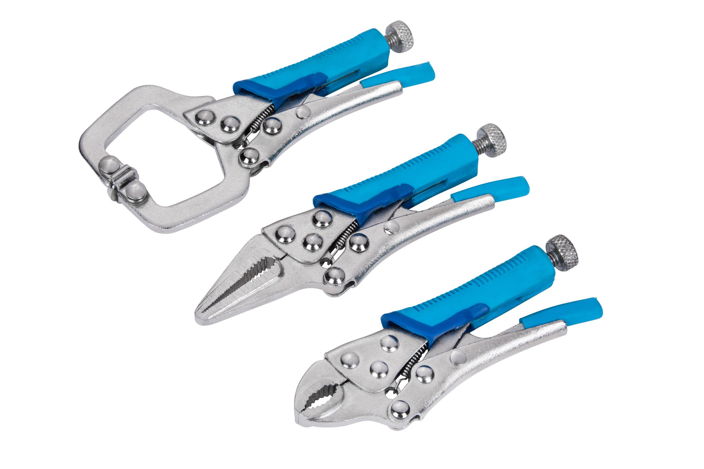 3 PCE MINI LOCKING PLIER AND CLAMP SET