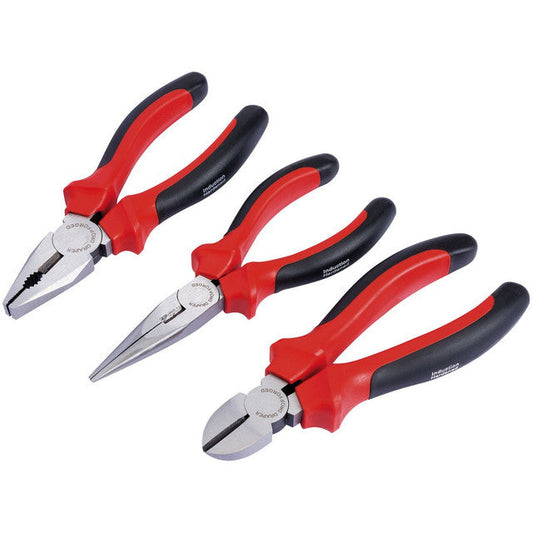 Plier Set With Soft Grip Handles, 160mm (3 Piece) (68001)