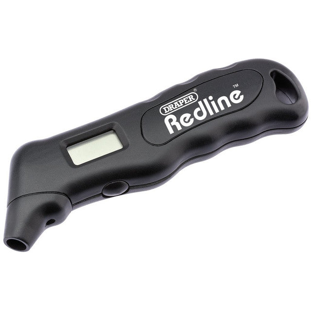 Draper Redline Digital Tyre Pressure Gauge, 0 - 100psi (68474)