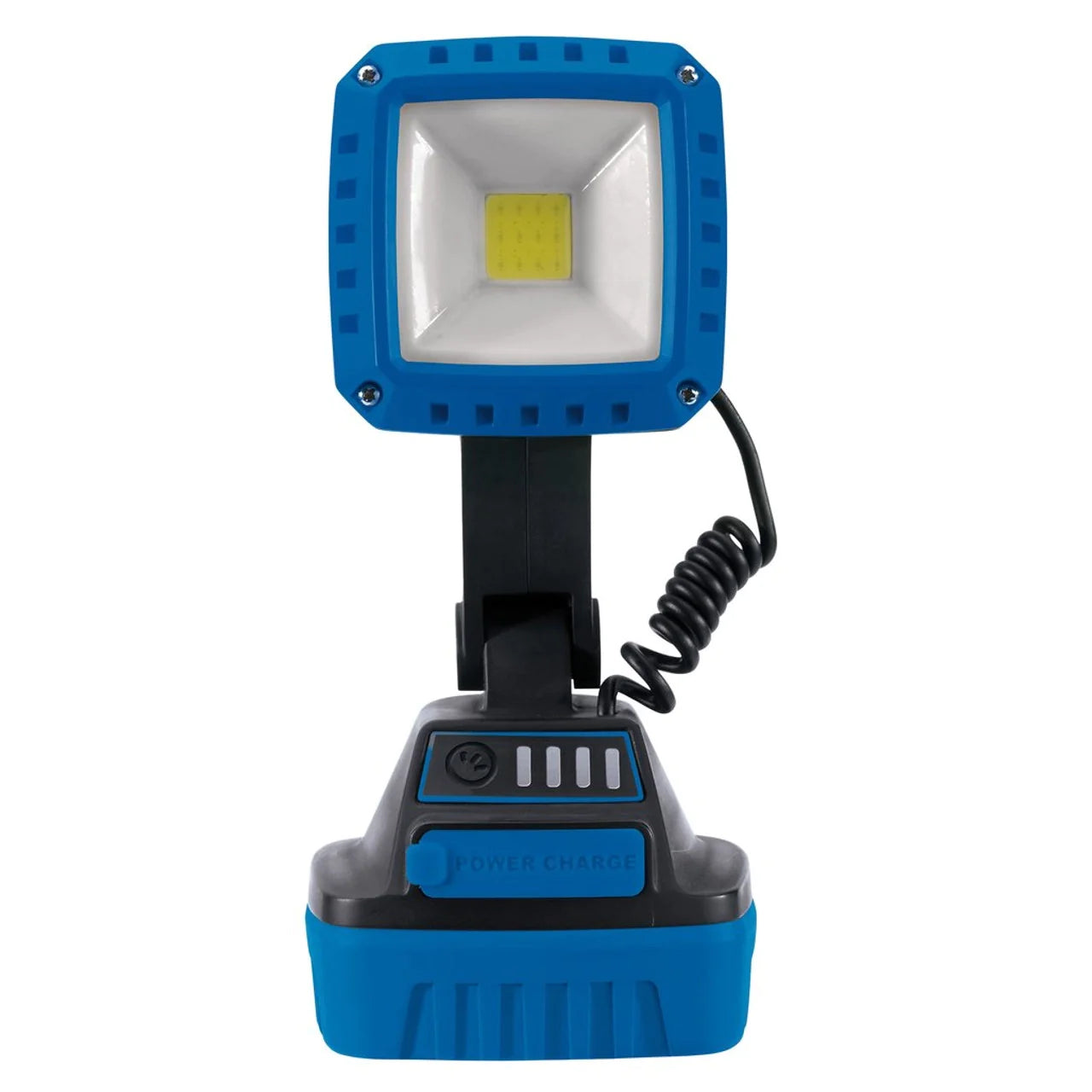 Draper COB LED Rechargeable Worklight, 10W, 1,000 Lumens, Blue, 4 x 2.2Ah Batteries