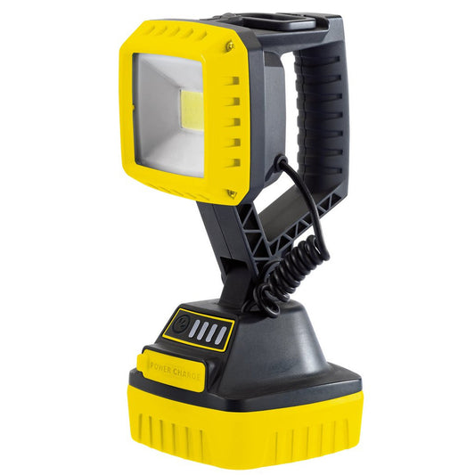 Draper COB LED Rechargeable Worklight, 10W, 1,000 Lumens, Yellow, 4 x 2.2Ah Batteries