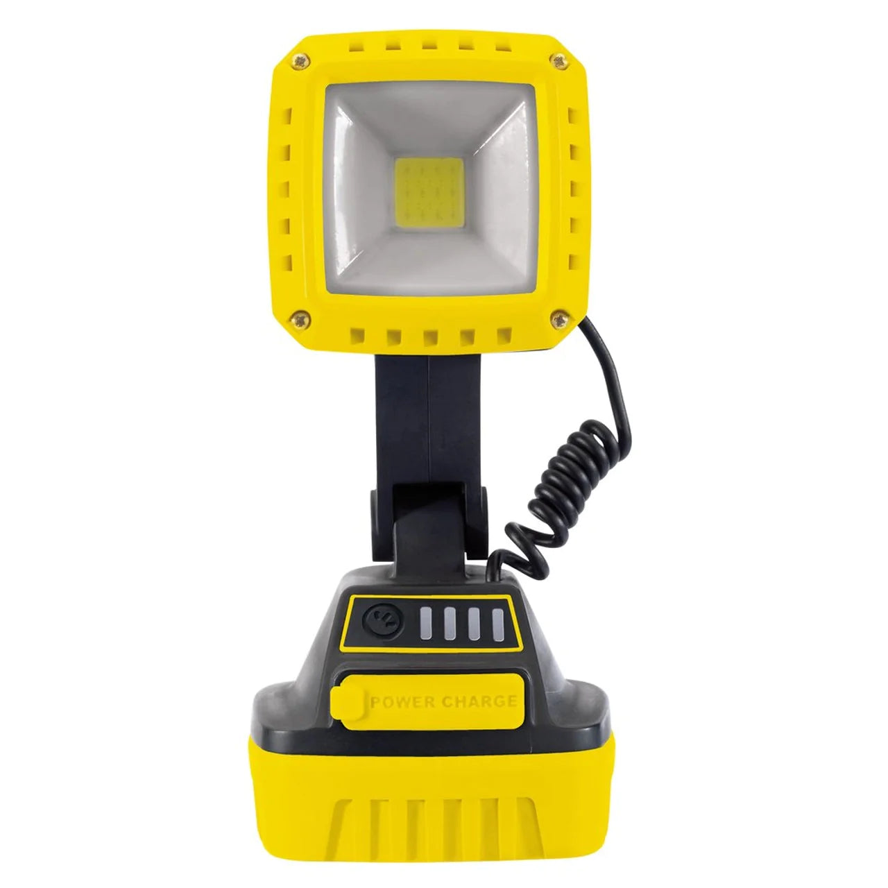 Draper COB LED Rechargeable Worklight, 10W, 1,000 Lumens, Yellow, 4 x 2.2Ah Batteries