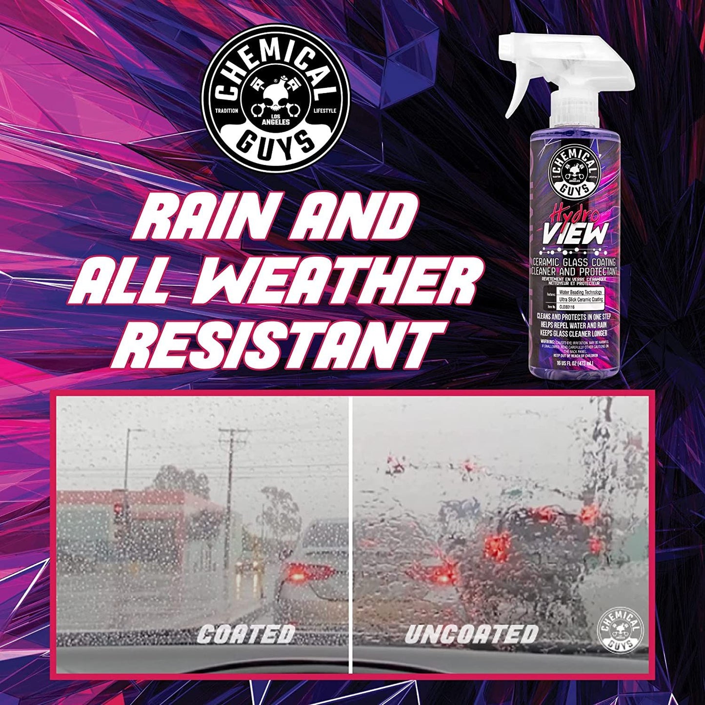 HYDRO VIEW GLASS CLEANER & CERAMIC COATING (16 OZ)