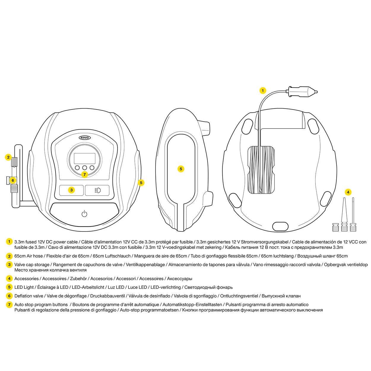 Ring RTC500 Digital Tyre Inflator