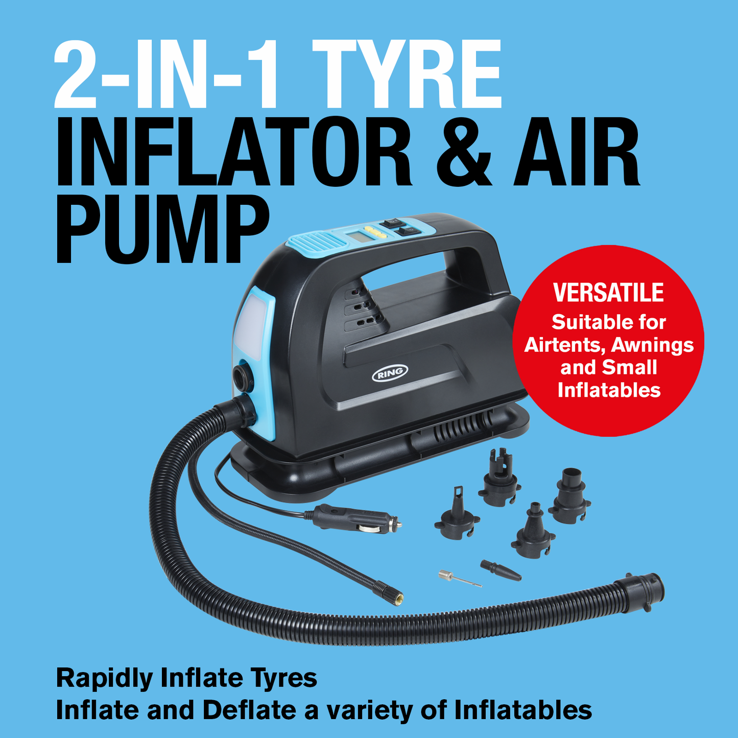 Ring - 2 in 1 Digital Air Pump and Inflator