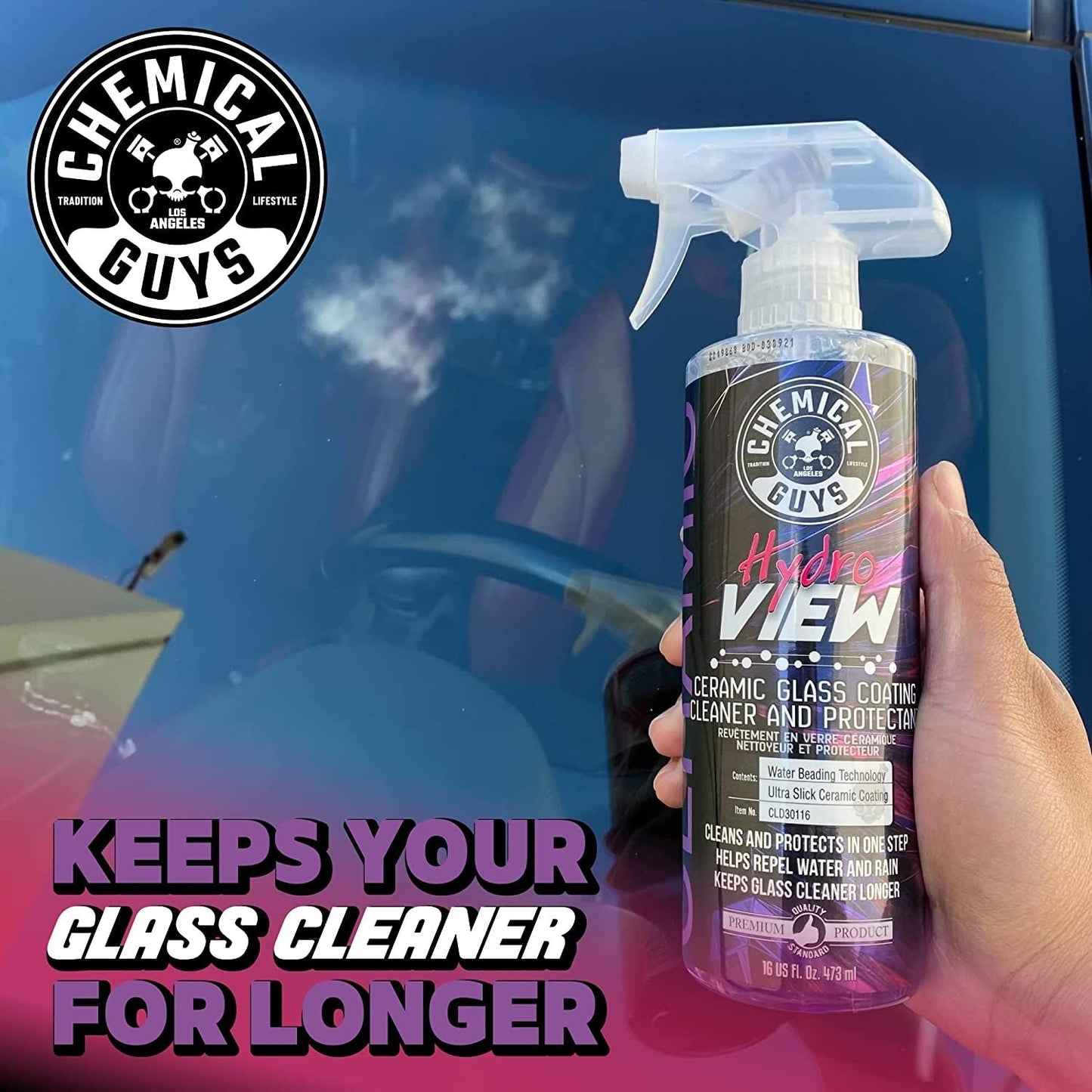 HYDRO VIEW GLASS CLEANER & CERAMIC COATING (16 OZ)